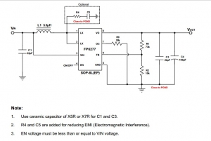 鋰電池3V～4.2V升壓5V3A，高效率FP6277.
