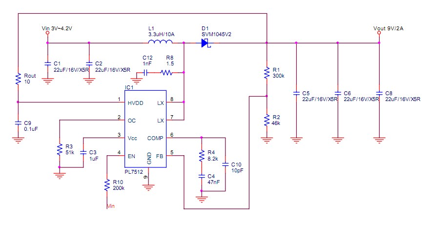 3V升壓9V1A，3V升壓12V1A芯片，可調(diào)限流，低功耗