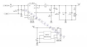 NS6112輸入8-30V，輸出5V2.4A同步降壓IC，車充等