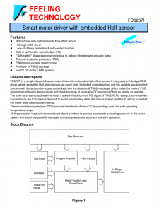 FD0257F 帶有嵌入式霍爾傳感器的智能電機驅(qū)動器芯片