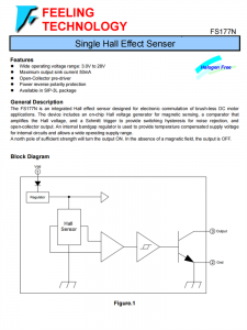 FS177N 封裝SIP-3L 單霍爾效應(yīng)傳感器IC