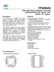 FP6606AC USB-PD 3.0協(xié)議控制器 支持USB Type-A、USB Type-C 快速充電協(xié)議IC芯片