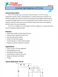 FP7172 通用高亮度LED驅(qū)動程序IC