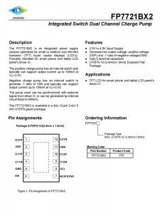 FP7721BX2 集成式開關(guān)雙通道充油泵