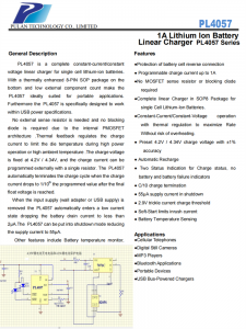 PL4057 1A鋰離子電池線性充電器芯片