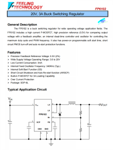 FP6102 20V、3A降壓開關(guān)調(diào)節(jié)器芯片