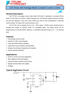 FP7122 具有平均模式恒定電流控制的LED驅(qū)動器芯片