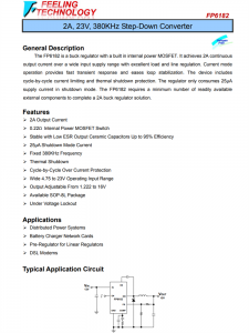 FP6182 SOP8L封裝 2A、23V、380 KHz降壓變頻器芯片