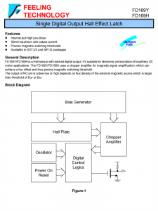 FD169Y/FD169H 單數(shù)字輸出霍爾效應鎖存器芯片