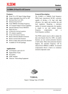 XL4005E1  5A 300KHz 32V 降壓DC-DC轉換器