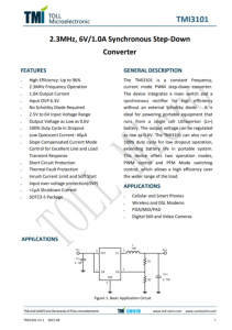 TMI3101  2.3MHz、6V/1.0A同步降壓型 轉(zhuǎn)爐