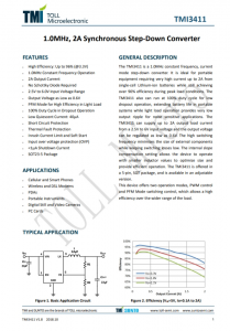 TMI3411  1.0MHz、2A同步降壓型轉(zhuǎn)換器