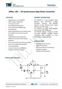 TMI3281  1MHz、18V、2A同步降壓型轉(zhuǎn)換器