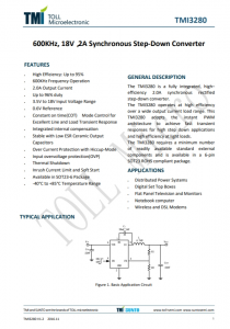 TMI3280  600KHz、18V、2A同步降壓型轉(zhuǎn)換器