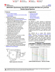 LM5148RGYR   3.5V 至 80V、電流模式同步降壓控制器
