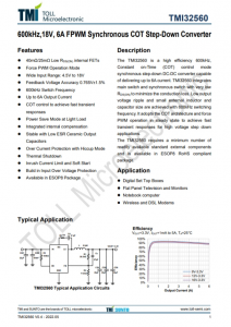 TMI32560  600kHz、18V、6A FPWM同步COT降壓型轉(zhuǎn)換器