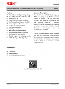 XL4001E1  2A 150kHz 40V 降壓DC/DC轉換器，帶恒流環(huán)路