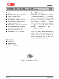 XL2013E1  5V / 3.2A 150KHz 40V降壓DC至DC轉(zhuǎn)換器，用于USB接口