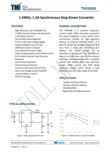 TMI3408  1.5MHz、1.2A同步降壓型轉(zhuǎn)換器
