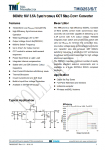 TMI3253S  600kHz 18V 3.5A同步COT降壓型轉(zhuǎn)換器