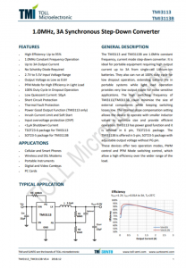 TMI3113  1.0MHz, 3A Synchronous Step-Down Converter