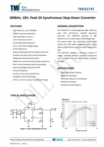 TMI3274T  600kHz、18V、峰值3A同步降壓型轉(zhuǎn)換器