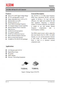 XL2576S-5.0E1  3A 52KHz 40V 降壓 DC-DC 轉換器
