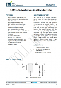 TMI3108  1.5MHz、1A同步降壓型轉(zhuǎn)換器