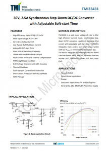 TMI33431  30V、2.5A同步降壓型DC/DC轉(zhuǎn)換器 具有可調(diào)的軟啟動時(shí)間
