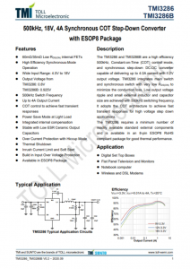 TMI3286B  500kHz、18V、4A同步COT降壓型轉(zhuǎn)換器 帶 ESOP8 軟件包