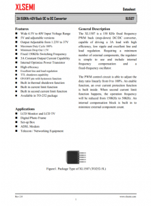 XL1507-5.0E1  3A 150KHz 40V 降壓 DC-DC 轉換器