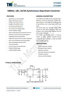 STI3482  500kHz、18V、2A/3A同步降壓型轉(zhuǎn)換器