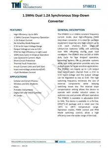 STI8021  1.5MHz、雙通道、1.2A同步降壓型 轉(zhuǎn)爐