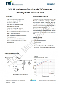 TMI3343   30V、3A同步降壓型DC/DC轉(zhuǎn)換器 具有可調(diào)的軟啟動時間