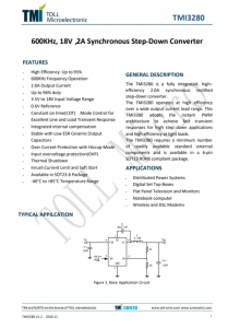 TMI3280  600KHz、18V、2A同步降壓控制器