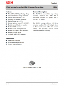 XL8004E1  80V 1A 開(kāi)關(guān)電流降壓 PFM LED 恒流驅(qū)動(dòng)器