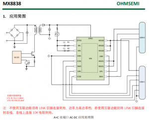 支持互聯(lián) USB 雙端口快充協(xié)議控制器MX8838
